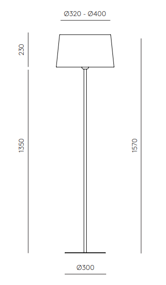 AROMAS TEX LAMPA PODŁOGOWA / STOLIKOWA 1XE27  MATT BLACK