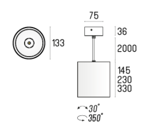 Labra PROXA MOVE ZW H230 edge.LED 6.5W On-Off