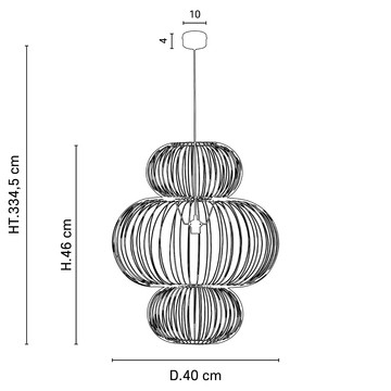 Marketset KOKESHI D40 Lampa zwieszana 1L FILAIRE NO