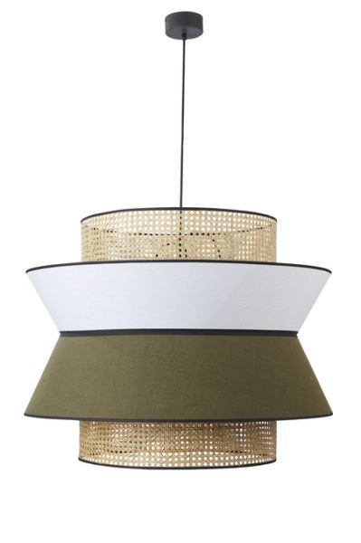 Marketset SINGAPOUR Lampa zwieszana XXL KAKI/BLANC