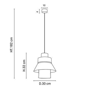 Marketset SINGAPOUR Lampa zwieszana PMM GRIS C/TOME