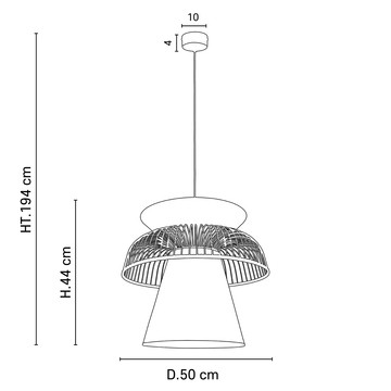 Marketset MEKKO Lampa zwieszana PM BLEU C./BLANC