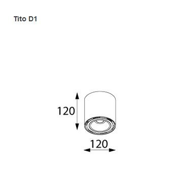 CLEONI TITO D1 stropowy max. 1x13W GU10 230V bia¸y sygna¸owy (mat struktura) RAL 9003