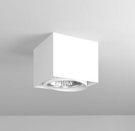 CLEONI TITO C2 stropowy max. 1x13W GU10 230V bia¸y sygna¸owy (mat struktura) RAL 9003