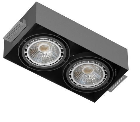 CLEONI MARA PB2Bh AR111 wpust stropowy bezramkowy max. 2x20W G53 12V bia¸y sygna¸owy (mat struktura) RAL 9003