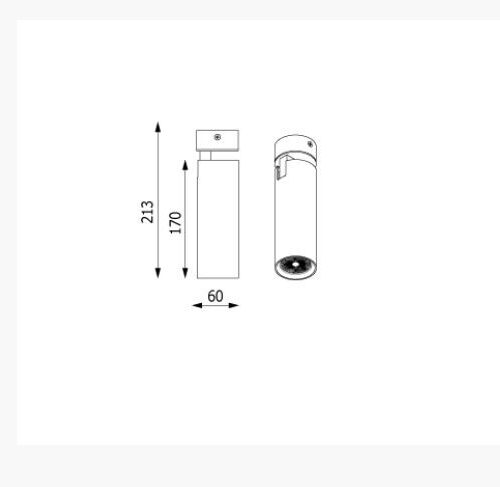 CLEONI ANN LED SLM PremiumWhite L09 projektor stropowy 1280lm/15D/930 bia¸y sygna¸owy (mat struktura) RAL 9003