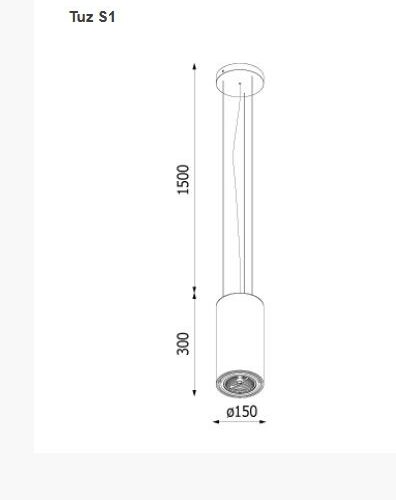 CLEONI TUZ S1Wh AR111 wisząca max. 1x60W G53 12V/AC bia¸y sygna¸owy (mat struktura) RAL 9003