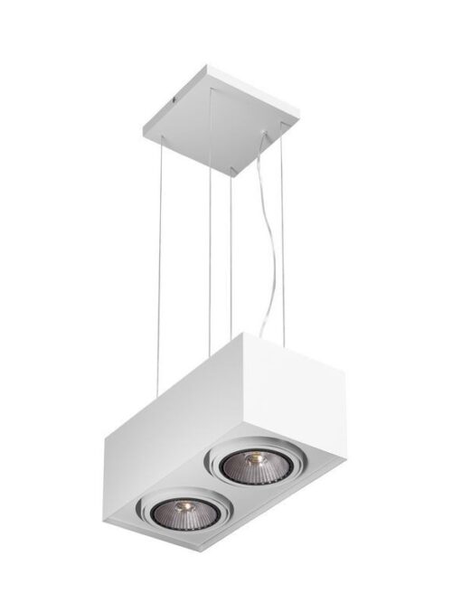 CLEONI ALPINA B2Wh AR111 wiszca max. 2x100W G53 12V/AC bia¸y sygna¸owy (mat struktura) RAL 9003
