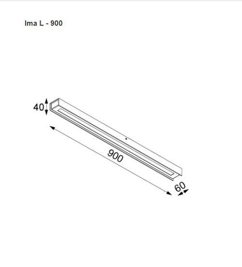 CLEONI IMA 900 plafon LED 27W/2619lm/3000K 230V bia¸y sygna¸owy (mat struktura) RAL 9003
