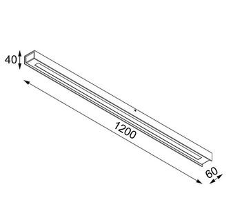 CLEONI IMA 1200 plafon LED 36W/3492lm/3000K 230V bia¸y sygna¸owy (mat struktura) RAL 9003
