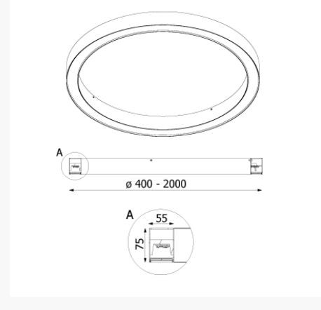 CLEONI ALFREDO 900/U plafon LED PHILIPS LV 62 6W/9328lm/3000K 230V bia¸y sygna¸owy (mat struktura) RAL 9003