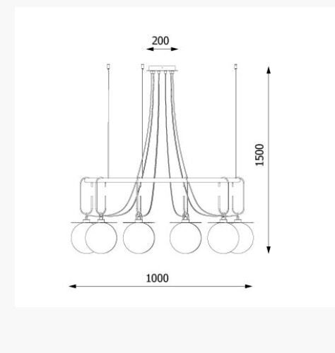 CLEONI CORONA wiszca max.10x23W E27 230V bia¸y sygna¸owy (mat struktura) RAL 9003