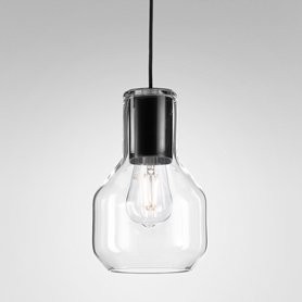 AQForm lampa wisząca MODERN GLASS Barrel TP E27 fi50 Phase-Control czarny mat