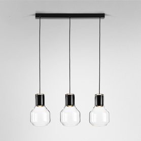 AQForm lampa wisząca MODERN GLASS Barrel TP GU10 x3 Phase-Control czarny mat