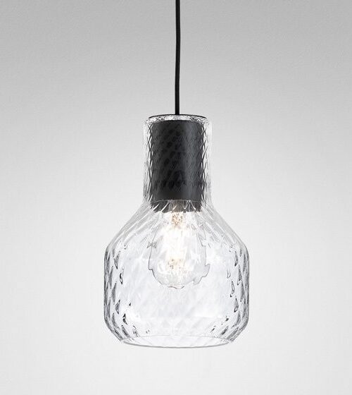 AQForm lampa wisząca MODERN GLASS Barrel TR E27 fi50 Phase-Control czarny mat