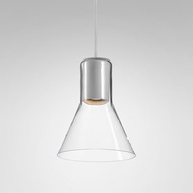 AQForm lampa wisząca MODERN GLASS Flared SP GU10 fi50 Phase-Control alu mat