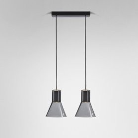 AQForm lampa wisząca MODERN GLASS Flared SP GU10 x2 Phase-Control czarny mat