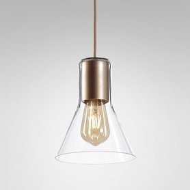 AQForm lampa wisząca MODERN GLASS Flared TP E27 fi50 Phase-Control złoty struktura