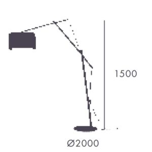 Aromas Lampa podłogowa ARIO metal, materiał