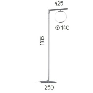 Aromas Lampa podłogowa ENDO metal, szkło