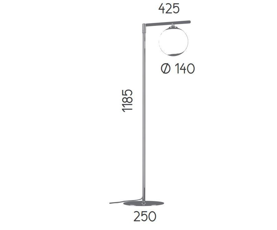 Aromas Lampa podłogowa ENDO metal, szkło