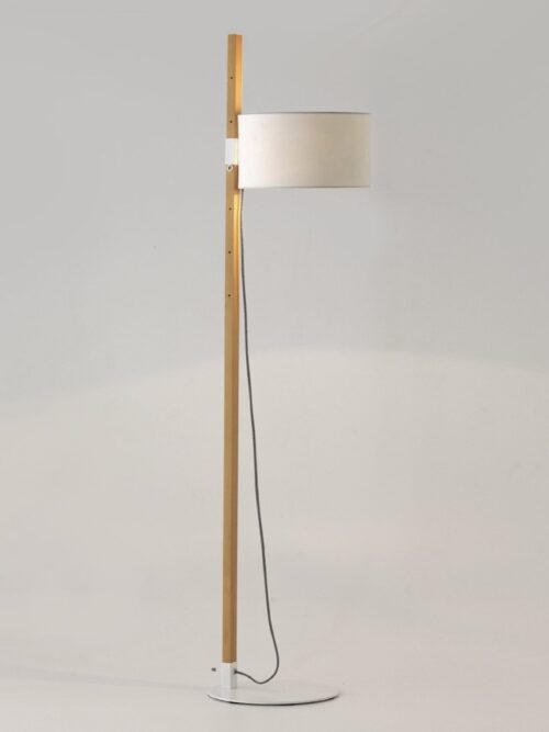 Aromas Lampa podłogowa RIU drewno bukowe, metal, szkło