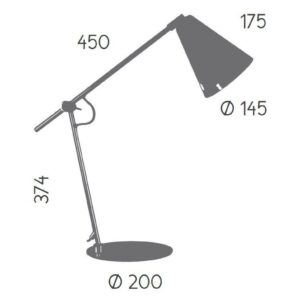 Aromas Lampa stolikowa BOA metal