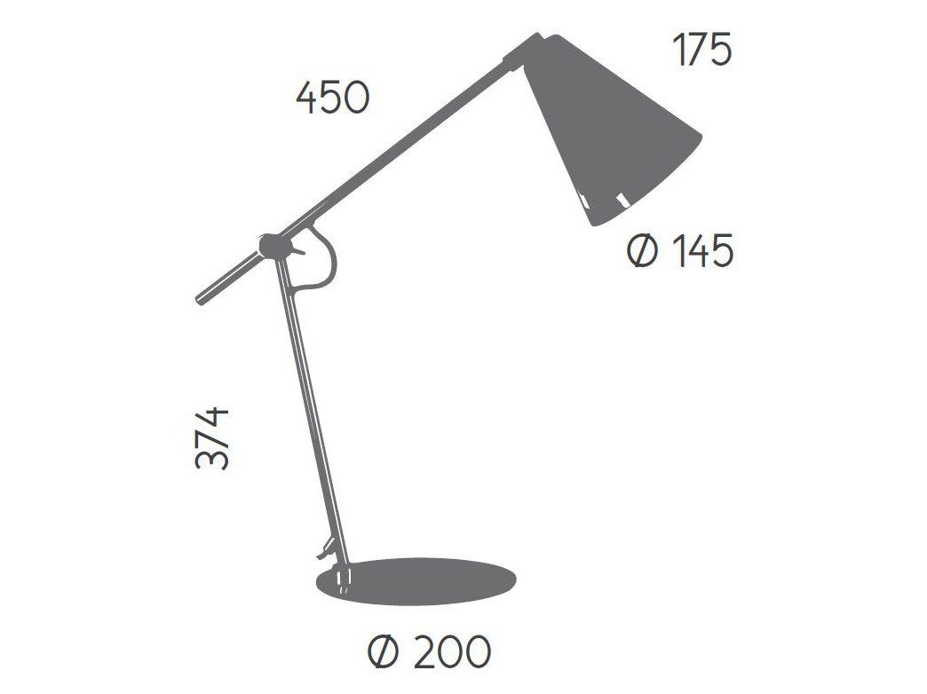 Aromas Lampa stolikowa BOA metal