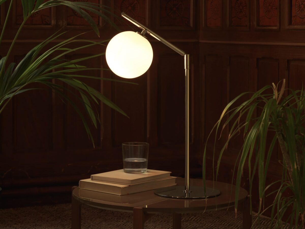 Aromas Lampa stolikowa ENDO metal, szkło