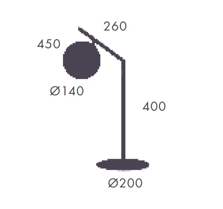 Aromas Lampa stolikowa ENDO metal, szkło