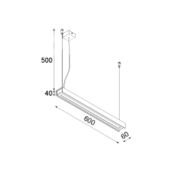 Cleoni Wiszące IMA aluminium stal led 18W