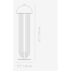 DelightFull Lampa podłogowa TURNER mosiądz aluminium led