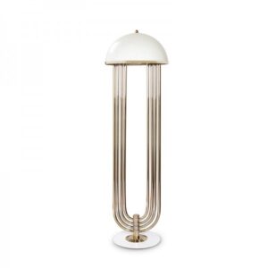 DelightFull Lampa podłogowa TURNER mosiądz aluminium led