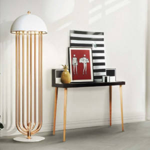 DelightFull Lampa podłogowa TURNER mosiądz aluminium led