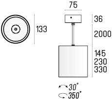LABRA lampa wisząca PROXA MOVE ZW QR111