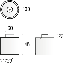 LABRA natynkowe NEX 1 NT edge.LED 1x 6.5W On-Off