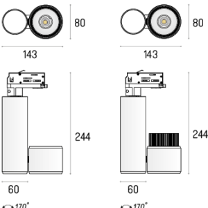 LABRA reflektor STINGER 80 Adaptor 3F