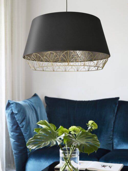 Marketset GATSBY Lampa zwieszana D70 NOIR/MERCU LAIT