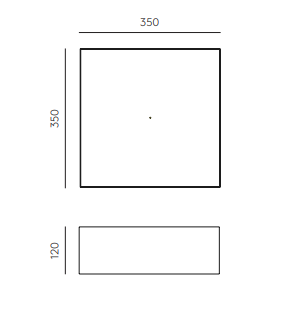 AROMAS TAMB SQUARE Lampa wisząca 2xE27  GREY SQUARE SHADE  / WHITE DIFUSSER