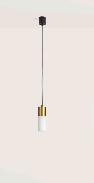 AROMAS LIND Lampa wisząca 1xG9 5W 3000K  MATT BRASS / ALABASTER
