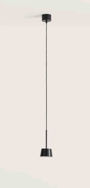 AROMAS NERA Lampa wisząca INTEGRATED LED CHIP 1x8W 3000K MATT BLACK / ACRYLIC
