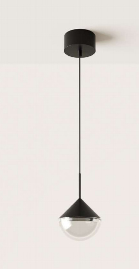 AROMAS NINO Lampa wisząca LED CHIP 7W 2700K DIMMABLE METAL MATT BRASS / CLEAR OPTICAL GLASS