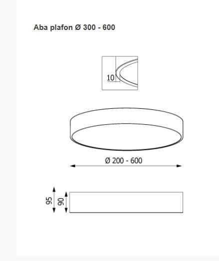 CLEONI ABA 500 plafon 4x23W E27 230V bia¸y sygna¸owy (mat struktura) RAL 9003