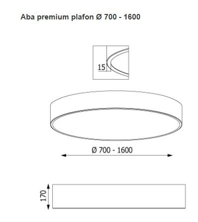 CLEONI ABA PREMIUM 1000 plafon LED PHILIPS LV 153W/18700lm/3000K 230V bia¸y sygna¸owy (mat struktura) RAL 9003