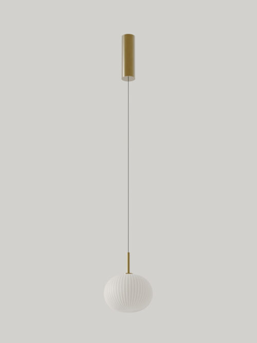 Lampa wisząca Irzo śr. 20 cm złoty metal