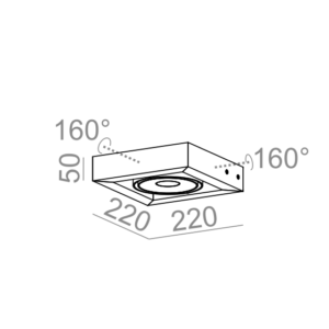 AQForm Kinkiet Cadra 111x1 QRLED M930 38° 8W 3000K Phase-Control biały mat