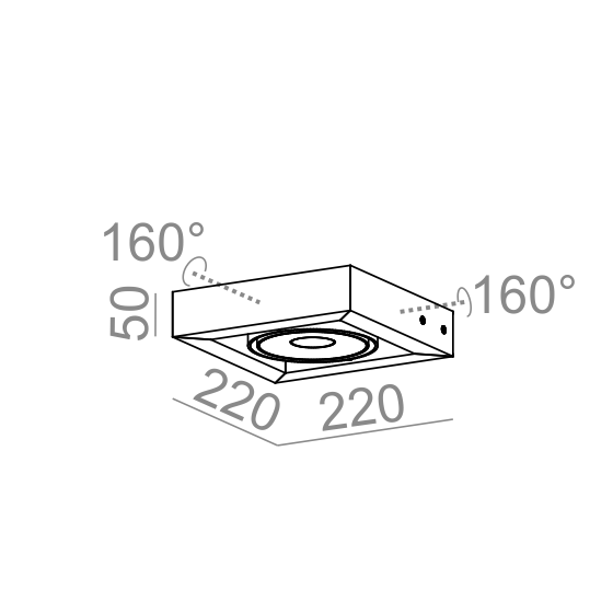 AQForm Kinkiet Cadra 111x1 QRLED M930 38° 8W 3000K Phase-Control biały mat