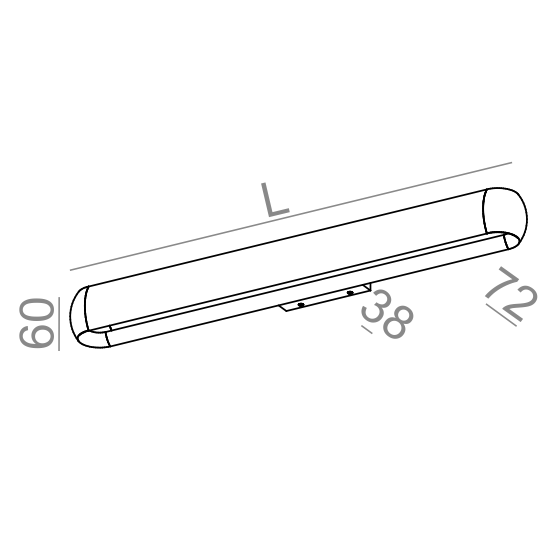 AQForm Kinkiet equilibra SOFT LED M930 21W 3000K czarny mat