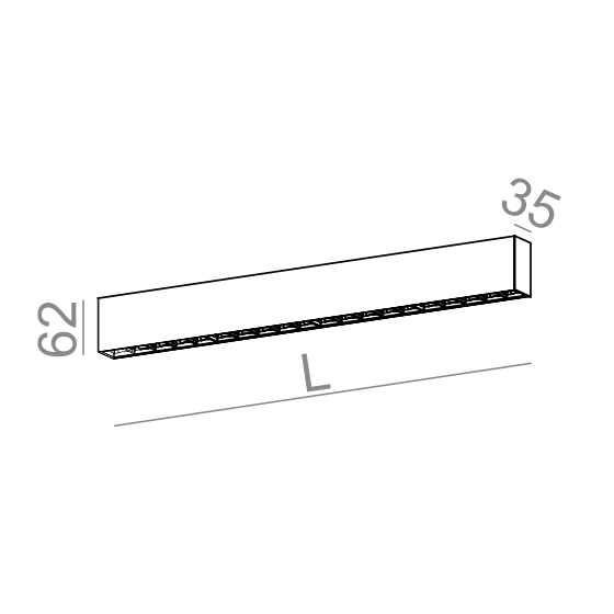 AQForm kinkiet RAFTER points 107 LED L930 50° 17W 3000K biały mat