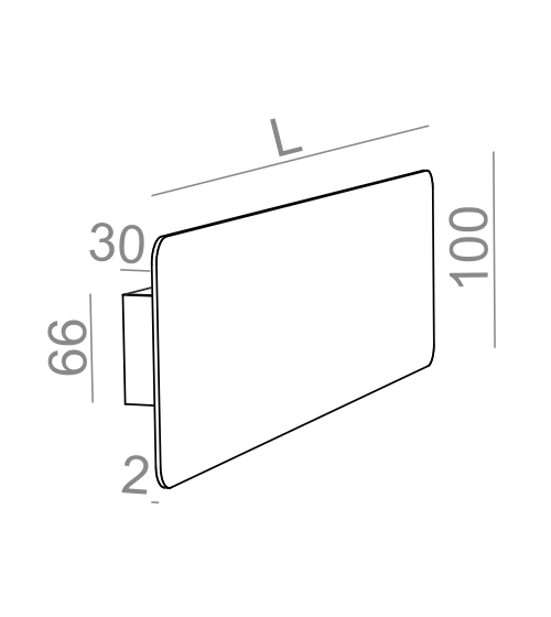 AQForm Kinkiet SMART PANEL GL oval 35 LED L930 8,5W 3000K czarny mat